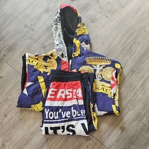 Versace Bold Multicolor Hoodie and Shorts